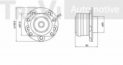 TREVI AUTOMOTIVE wb1620 -  Комплект подшипника ступицы колеса